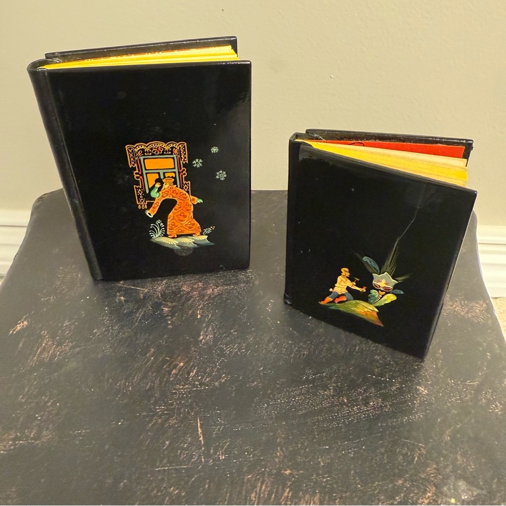 Hand Painted USSR Russian Lacquer Notebooks Address/Phone Book , Journals
